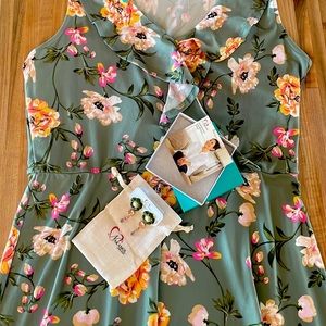 NWT midi dress and matching earrings